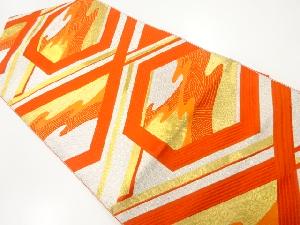 亀甲に波模様織出し名古屋帯